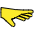 Palm Down Hand Emoji from OpenMoji Set