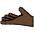 Palm Up Hand Dark Skin Tone Emoji from OpenMoji Set