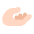 Palm Up Hand Flat Light Emoji from Fluent Emoji Flat Set