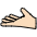 Palm Up Hand Light Skin Tone Emoji from OpenMoji Set