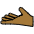 Palm Up Hand Medium Dark Skin Tone Emoji from OpenMoji Set