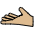 Palm Up Hand Medium Light Skin Tone Emoji from OpenMoji Set