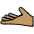 Palm Up Hand Medium Skin Tone Emoji from OpenMoji Set