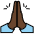 Palms Up Together Dark Skin Tone Emoji from OpenMoji Set