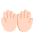 Palms Up Together Flat Light Emoji from Fluent Emoji Flat Set