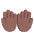 Palms Up Together Flat Medium Dark Emoji from Fluent Emoji Flat Set