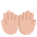 Palms Up Together Flat Medium Light Emoji from Fluent Emoji Flat Set