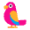 Parrot Flat Emoji from Fluent Emoji Flat Set