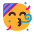 Partying Face Flat Emoji from Fluent Emoji Flat Set
