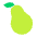 Pear Flat Emoji from Fluent Emoji Flat Set