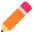 Pencil Flat Emoji from Fluent Emoji Flat Set