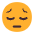 Pensive Face Flat Emoji from Fluent Emoji Flat Set