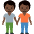 People Holding Hands Dark Skin Tone Emoji from Twemoji Set