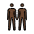 People Holding Hands Dark Skin Tone Emoji from OpenMoji Set