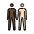 People Holding Hands Dark Skin Tone Light Skin Tone Emoji from OpenMoji Set