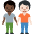 People Holding Hands Dark Skin Tone Light Skin Tone Emoji from Twemoji Set