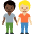 People Holding Hands Dark Skin Tone Medium Light Skin Tone Emoji from Twemoji Set