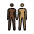 People Holding Hands Dark Skin Tone Medium Skin Tone Emoji from OpenMoji Set