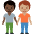 People Holding Hands Dark Skin Tone Medium Skin Tone Emoji from Twemoji Set