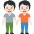People Holding Hands Light Skin Tone Emoji from Twemoji Set