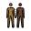 People Holding Hands Medium Dark Skin Tone Dark Skin Tone Emoji from OpenMoji Set