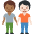 People Holding Hands Medium Dark Skin Tone Light Skin Tone Emoji from Twemoji Set