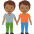 People Holding Hands Medium Dark Skin Tone Emoji from Twemoji Set