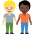 People Holding Hands Medium Light Skin Tone Dark Skin Tone Emoji from Twemoji Set