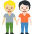 People Holding Hands Medium Light Skin Tone Light Skin Tone Emoji from Twemoji Set