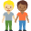 People Holding Hands Medium Light Skin Tone Medium Dark Skin Tone Emoji from Twemoji Set