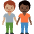 People Holding Hands Medium Skin Tone Dark Skin Tone Emoji from Twemoji Set