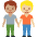 People Holding Hands Medium Skin Tone Medium Light Skin Tone Emoji from Twemoji Set