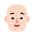 Person Bald Flat Light Emoji from Fluent Emoji Flat Set