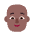 Person Bald Flat Medium Dark Emoji from Fluent Emoji Flat Set