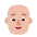 Person Bald Flat Medium Light Emoji from Fluent Emoji Flat Set