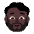 Person Beard Flat Dark Emoji from Fluent Emoji Flat Set