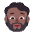 Person Beard Flat Medium Dark Emoji from Fluent Emoji Flat Set