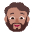 Person Beard Flat Medium Emoji from Fluent Emoji Flat Set
