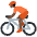 Person Biking Dark Skin Tone Emoji from Twemoji Set