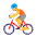 Person Biking Flat Default Emoji from Fluent Emoji Flat Set