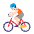Person Biking Flat Light Emoji from Fluent Emoji Flat Set