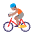 Person Biking Flat Medium Emoji from Fluent Emoji Flat Set