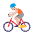 Person Biking Flat Medium Light Emoji from Fluent Emoji Flat Set