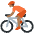Person Biking Medium Dark Skin Tone Emoji from Twemoji Set