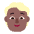 Person Blonde Hair Flat Medium Dark Emoji from Fluent Emoji Flat Set