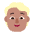 Person Blonde Hair Flat Medium Emoji from Fluent Emoji Flat Set