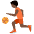 Person Bouncing Ball Dark Skin Tone Emoji from Twemoji Set