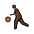 Person Bouncing Ball Dark Skin Tone Emoji from OpenMoji Set