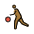Person Bouncing Ball Medium Dark Skin Tone Emoji from OpenMoji Set