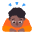Person Bowing Flat Medium Dark Emoji from Fluent Emoji Flat Set